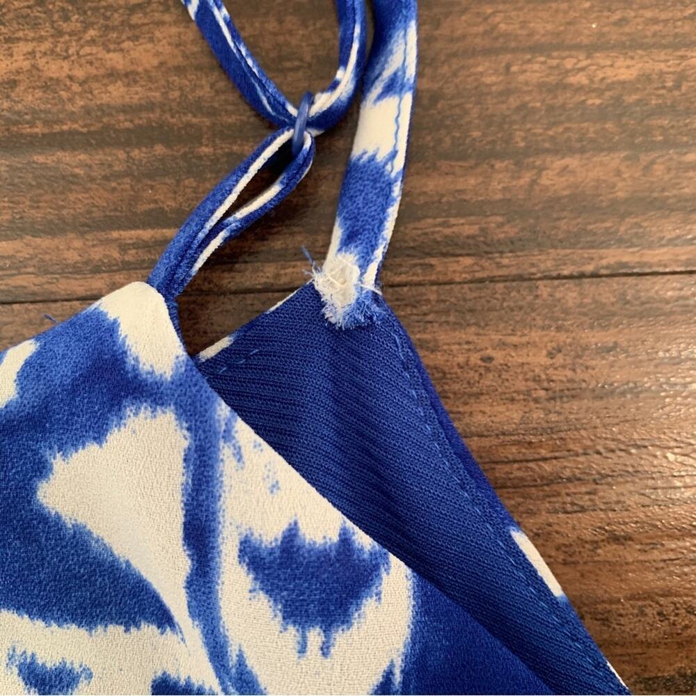 AQUA | Blue and White Ikat Cutout Dress | Small | Nordstrom brand - Picture 7 of 8